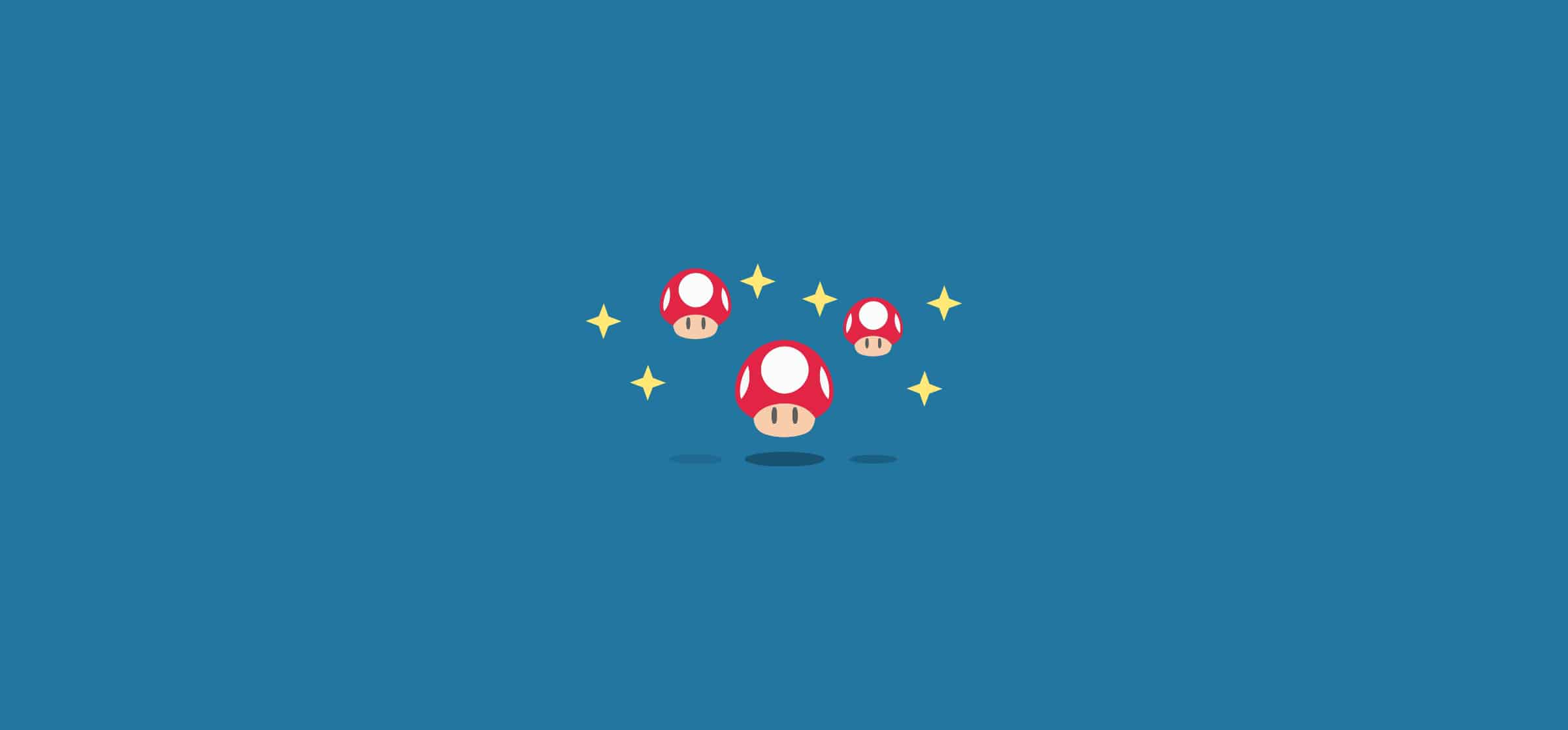 Red mushrooms from Mario Brothers, representing the best Trello Power-Ups