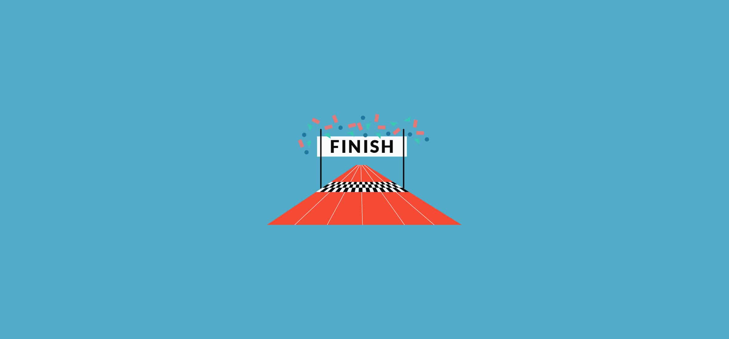 An illustration of the finish line at a foot race, representing the sprint execution workflow.