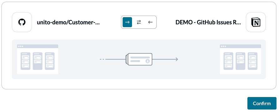 Set a flow direction between Jira and Notion