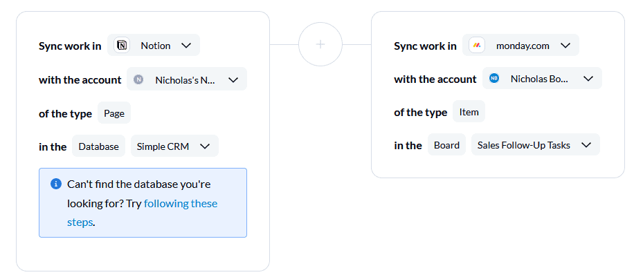 Connect monday.com and Notion to Unito