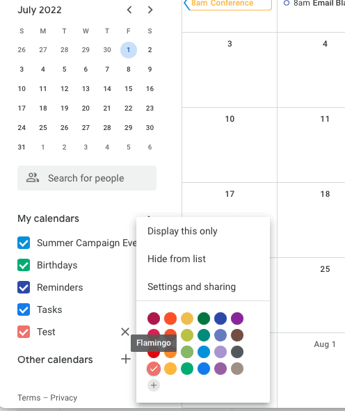 Google Calendar Sync to Notion Color Settings