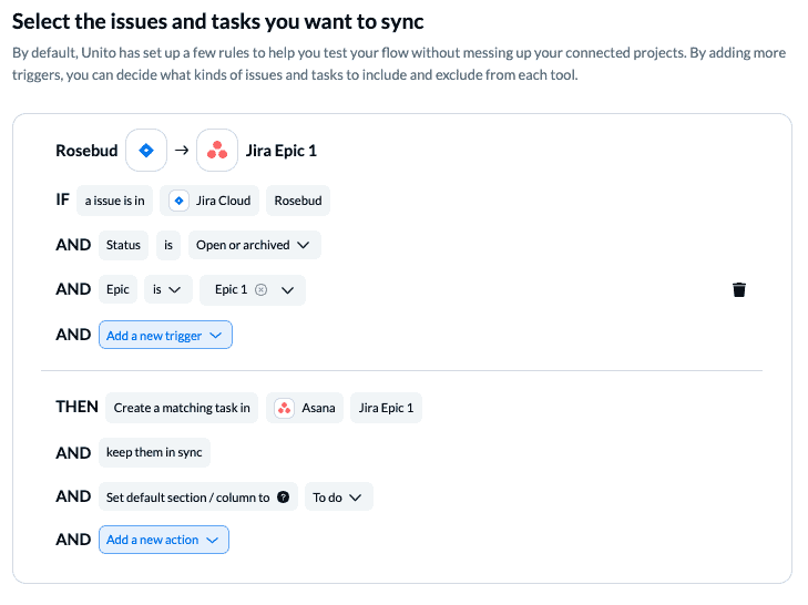 Jira to Asana Field Mappings with Unito