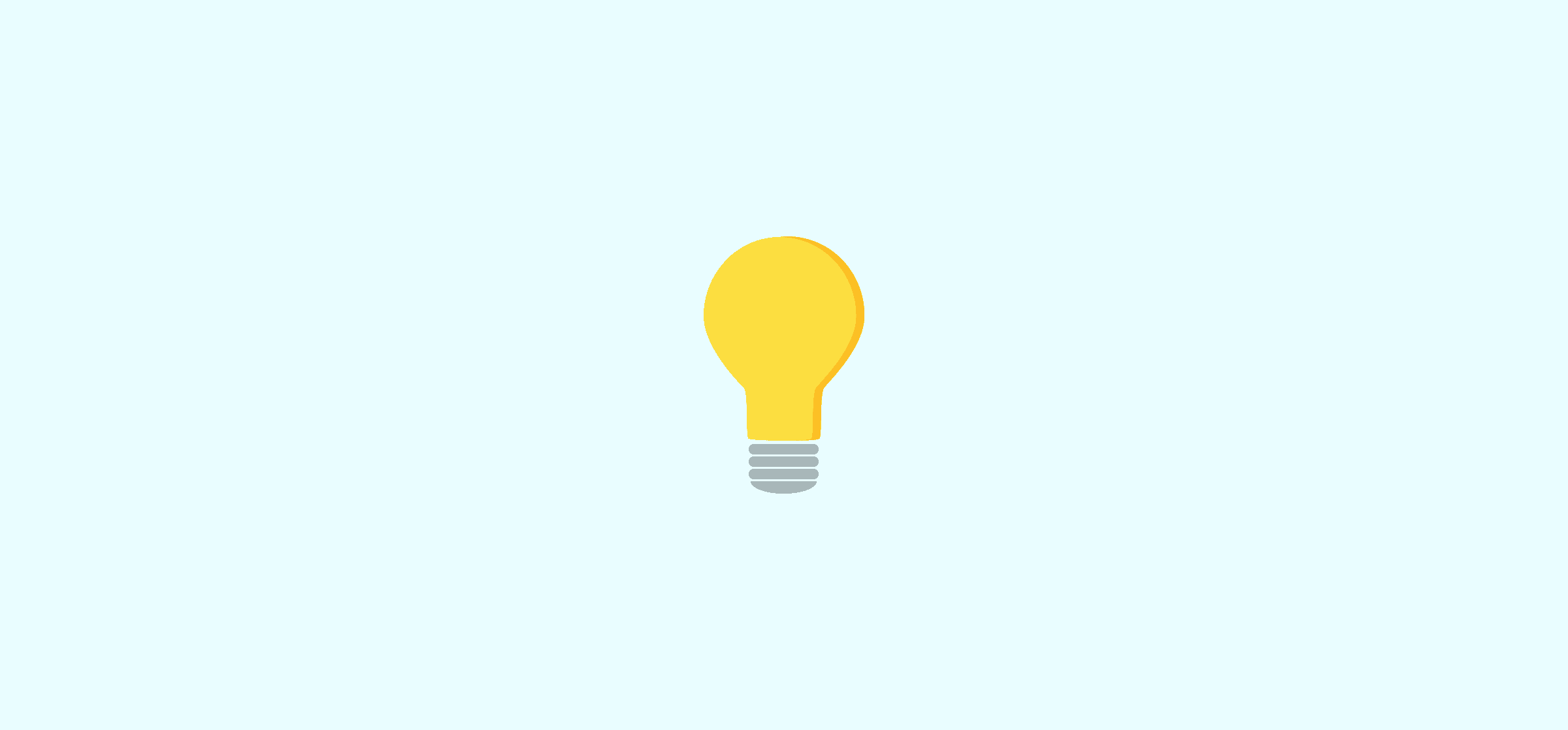A lightbulb, representing new project management tips for 2021.